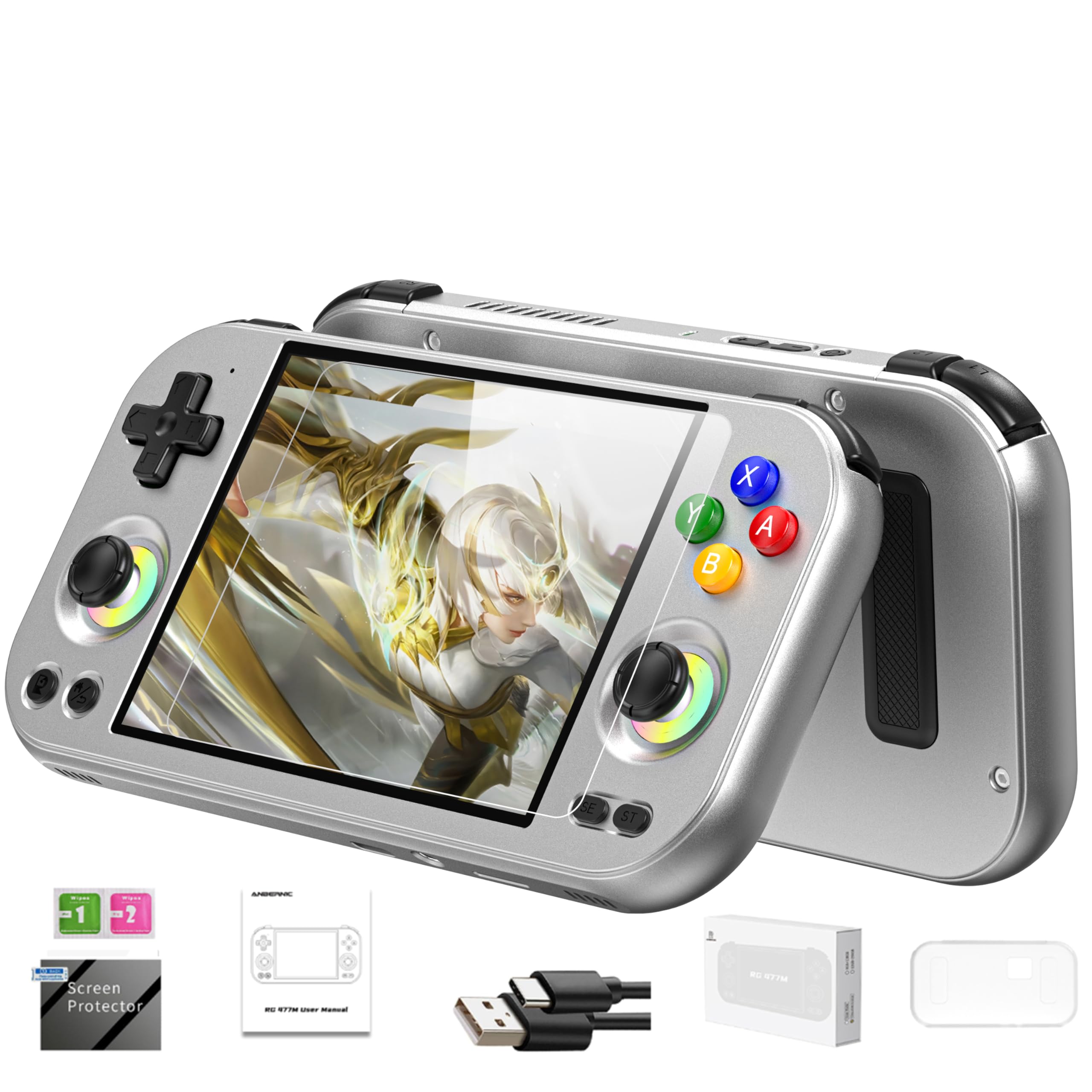 Amazon.com: RG477M Retro Handheld Game Console , Aluminum Alloy